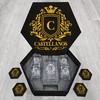 Personalized Wedding Elegance Decanters With Box And Whiskey Glass Set - CASTELLANOS Name