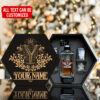 Personalized Whiskey Decanter and Glasses Gift Set for Groomsman, Boyfriend, Dad D001