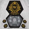 Personalized Wedding Elegance Decanters With Box And Whiskey Glass Set - WOODALL Name