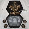 AGOSTO Name - Personalized Whiskey Decanter Set And Glasses with Wooden Gift Box