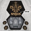 ANGUS Name - Personalized Whiskey Decanter Set And Glasses with Wooden Gift Box