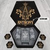 ANTHONY Name - Personalized Whiskey Decanter Set And Glasses with Wooden Gift Box