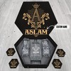 ASLAM Name - Personalized Whiskey Decanter Set And Glasses with Wooden Gift Box