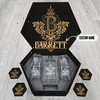 BARRETT Name - Personalized Whiskey Decanter Set And Glasses with Wooden Gift Box
