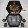 CALHOUN Name - Personalized Whiskey Decanter Set And Glasses with Wooden Gift Box