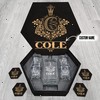 COLE Name - Personalized Whiskey Decanter Set And Glasses with Wooden Gift Box