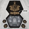 CROWDER Name - Personalized Whiskey Decanter Set And Glasses with Wooden Gift Box