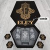 ELEY Name - Personalized Whiskey Decanter Set And Glasses with Wooden Gift Box