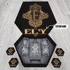ELY Name - Personalized Whiskey Decanter Set And Glasses with Wooden Gift Box