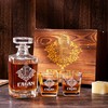 FAGAN Name - Personalized Decanter Set Wooden Box and Ice