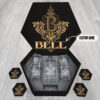 BELL Name - Personalized Whiskey Decanter Set And Glasses with Wooden Gift Box - W1
