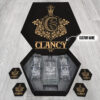 CLANCY Name - Personalized Whiskey Decanter Set And Glasses with Wooden Gift Box - W1