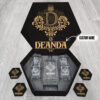 DEANDA Name - Personalized Whiskey Decanter Set And Glasses with Wooden Gift Box - W1