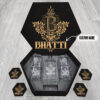 BHATTI Name - Personalized Whiskey Decanter Set And Glasses with Wooden Gift Box - W1