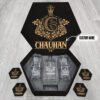 CHAUHAN Name - Personalized Whiskey Decanter Set And Glasses with Wooden Gift Box - W1